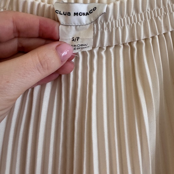 Club Monaco Cream and White A-Line Skirt, Size Small - Picture 4 of 6